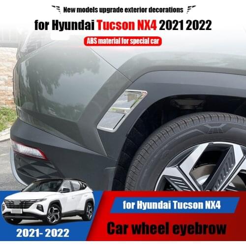 New car wheel eyebrow ABS chrome-plated high-gloss exterior modification upgrade suitable for Hyundai Tucson NX4 2021 2022