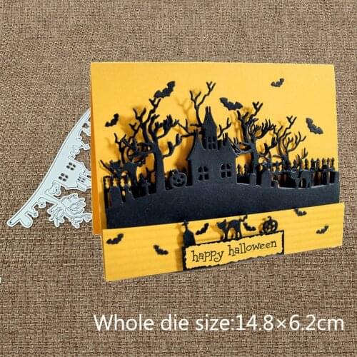 New Design Craft Metal Cutting Die die cuts Halloween house edge Scrapbooking Album DIY Paper Card Craft Embossing Die Cuts