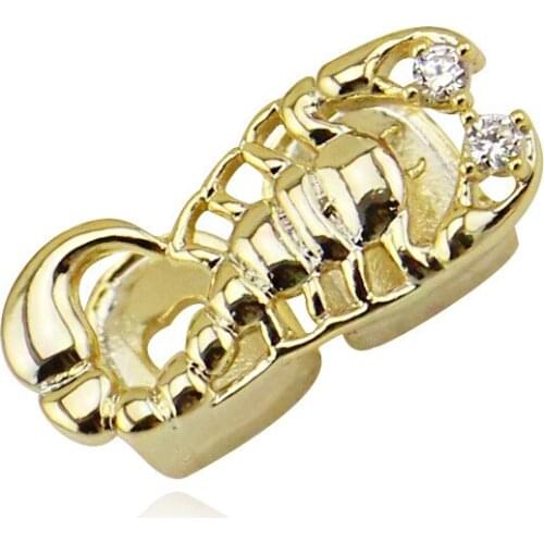OMYFUN Factory Price Hip Hop Teeth Grills Tooth Grills Dental Scorpion Animal Teeth Caps Mouth Body Jewelry Bijoux Vampire Gift