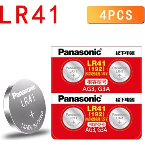 4PCS PANASONIC Original LR41 192 1.5V Alkaline Batteries AG3 192 392A L736 Button Cell Battery 0%Hg for calculator