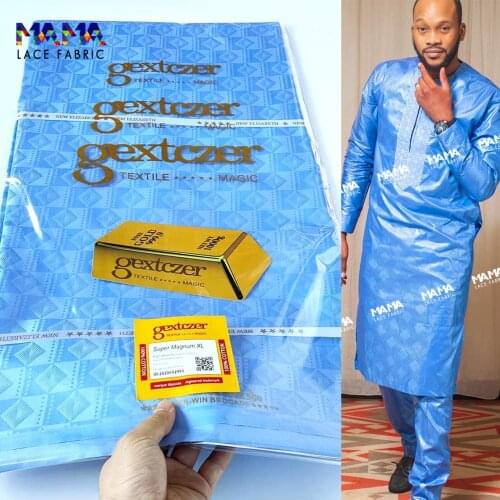 5 Yards/Lot Perfumed 100% Cotton Keep Shiny Bazin Riche Brode Fabric For Men Cloth Soft Top Quality African Fabric Guniea Brocad
