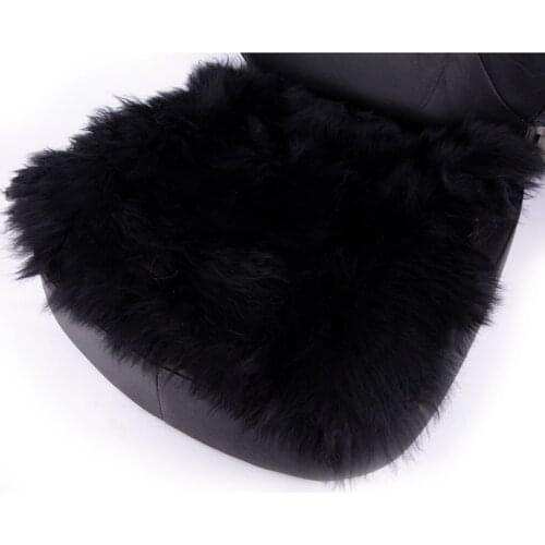 KAWOSEN Natural Fur 45*45cm Car Seat Cushion Automobile Wool Seat Pad Universal Size WSC_06