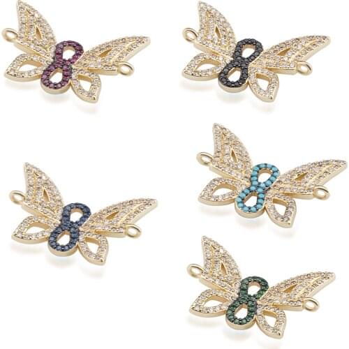 DIY Multi-Color and Versatile Accessories Flower Butterfly Earrings Bracelet Connectors Making Luxury Jewelry Accessories