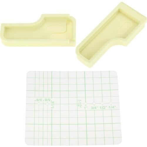 3Pcs/set Needlecrafts 6 In 1 Stitch Seam Allowance Guide Positioning Plate Fabric Bias Tape Maker Home DIY Sewing Tools Plastic