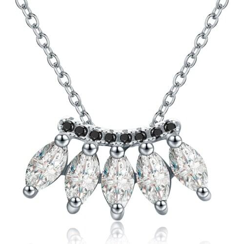 New Neo-Gothic Charm 3.3g 925 Sterling Silver Fine Jewelry Trendy Engagement Necklaces for Women Wedding Pendants P138