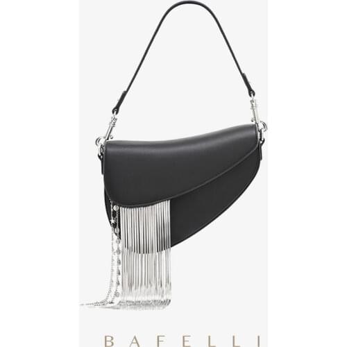 2021 NEW ARRIVALS BAGS TOP GRAIN LEATHER STYLISH SPECIFIC INDIVIDUALITY FASHION TASSELS COLLOCATION SHOULDER CROSSBODY HANDBAGS