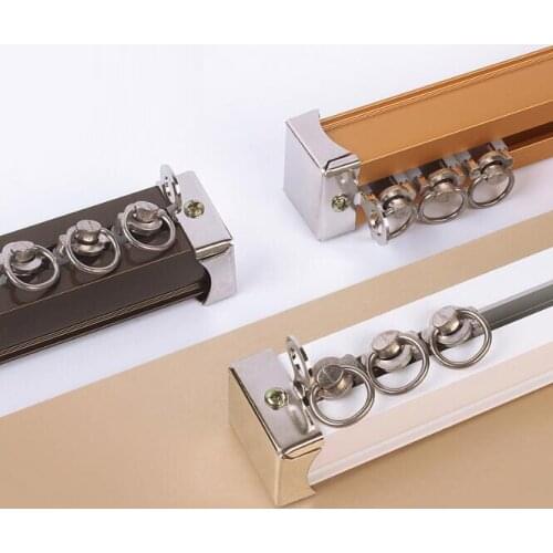 Three Colors Ivory Silver Golden Grain Straight Track Thickly Aluminum Alloy Silence Curtain Rod Tracks Curtain Accessories