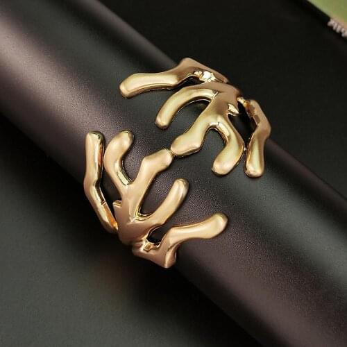 Skeleton Claws Bangle Bracelet Cuff Hand Palm Shape Punk Bracelets For Women Statement Fashion Party Jewelry UKMOC