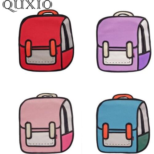 Fashion 2D Drawing Women Backpack 2019 New High Quality Cute Cartoon Canvas School Bags For Girls Traval Rucksack Mochila Mujer