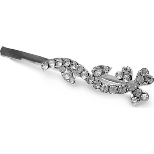 1pcs Fashion Women Girl Hair Pins Jewelry Barrettes Headwear Leaf Crystal Flower Rhinestone Hairgrips Hair Clip Hair Accessories