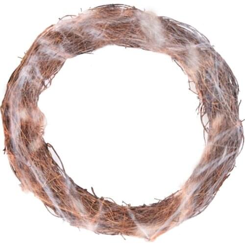 10inch DIY Crafts Natural Grapevine Wreath Cobweb Winding Vine Branch Rattan Garland Halloween Ornament Spook House Home Window