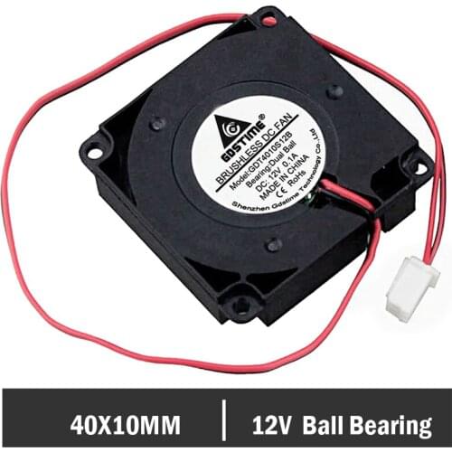 100pcs Gdstime 12V 4010 40mm Blower Fan3D PrinterFan Ball Bearing 40mmx40mmx10mm 4cm DC Cooling Turbo Blower Fan