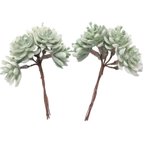 12x Artificial Simulation Home Succulent Houseplant DIY Plants Flowers Decor