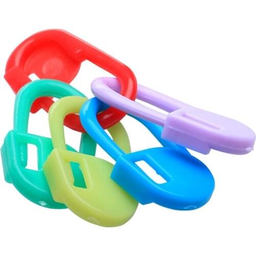 20pcs Knitting Crochet Locking Stitch Needle Clip Markers Holder Tool Plastic DIY Weaving Knitting Tools