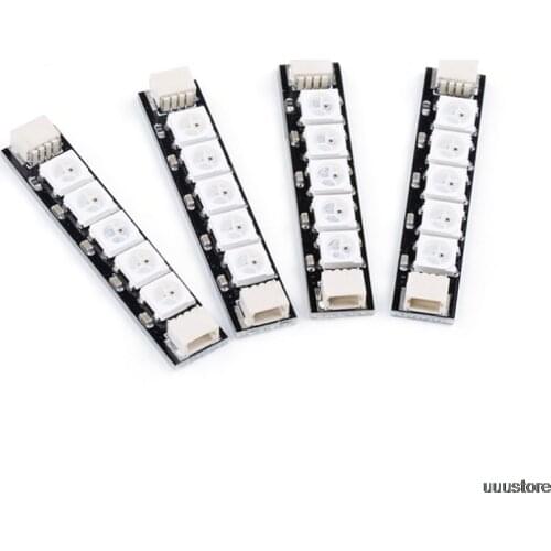 4pcs iFlight Programmable RGB 5 LED Lights 5V Super LED Light Tail Light PCB Board 3 Pin Plug for RC FPV Racing Drone Aircraft