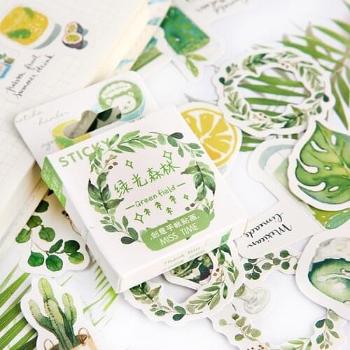 46pcs/lot Mint Summer Forest Mini Paper Sticker Decoration Diy Ablum Diary Scrapbooking Label Sticker