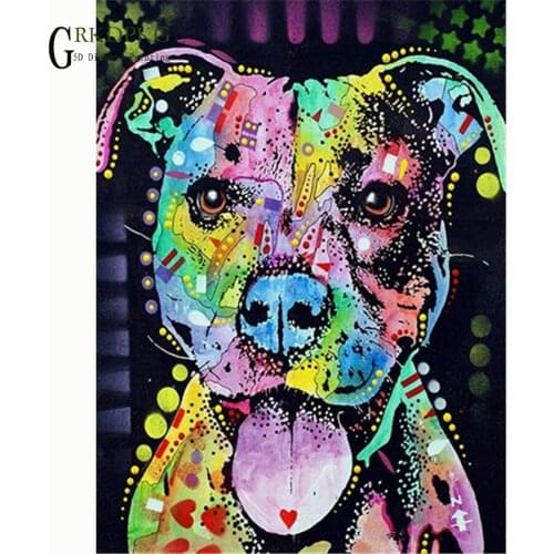 Dog Art drill 5d DIY Diamond Embroidery Diamond Painting Cross Stitch Full Square Rhinestone Mosaic Unfinished Home Decoration