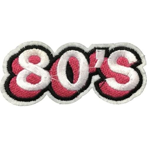 80s Embroideried Iron on Patch for Clothing Handbag Jeacket Shoes Sewing DIY decoration Accessories 10pcs/lot
