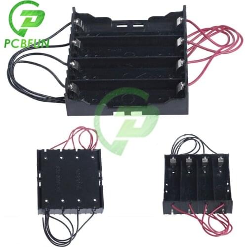 Battery Case Holder For 4x 18650 battery Box Holder with Wires Suitable for 4x3.7V 18650 Battery