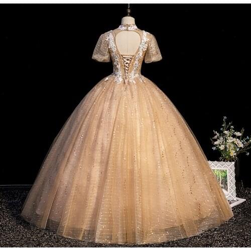 100%real luxury collar embroidery beading barcoque cosplay gown medieval dress Renaissance gown queen Victorian Belle long dress