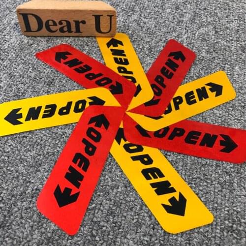 JEAZEA 4Pcs/Lot Universal Car Door Open Warning Stickers Reflective Safety Decals Wiondow For Audi BMW VW Toyota Ford