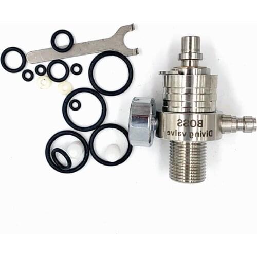 PCP Airforce M18x1.5 High Pressure Valve Direct Injection Valve 8mm Fill Nipple 4500psi 40mpa Gauge Stainless Steel Test Valve