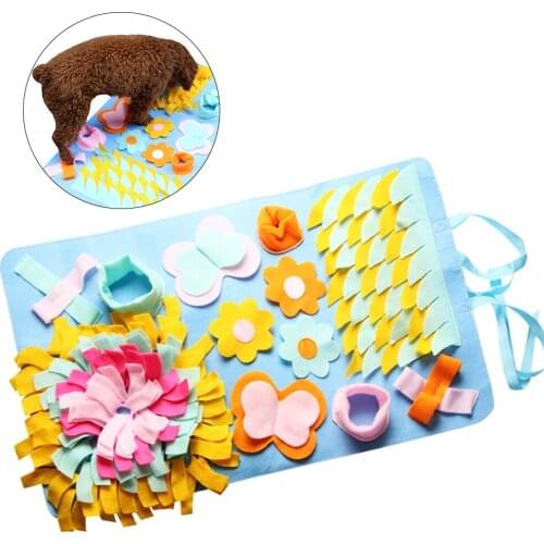 Pet Sniffing Mat Washable Dog Cat Smell Training Pad Consume Energy Puzzle Pet Toys Puppy Dog Release Training Attractive