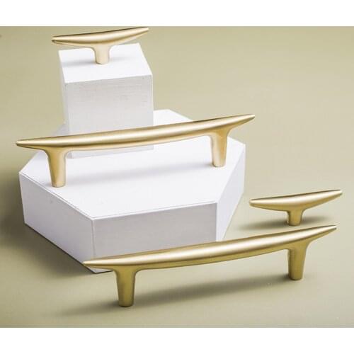 Brass Cabinet Door Handle Wardrobe Drawer Pure Handmade Golden Small Handles Home Decoration Household Items Modern Simple