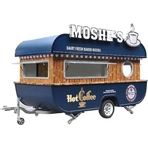 Boat type new style food traier mobile food cart food trucks for sale