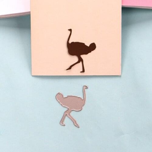 DUOFEN METAL CUTTING DIES wild animals ostrich bird embossing stencil DIY Scrapbook Paper Album 2019 new