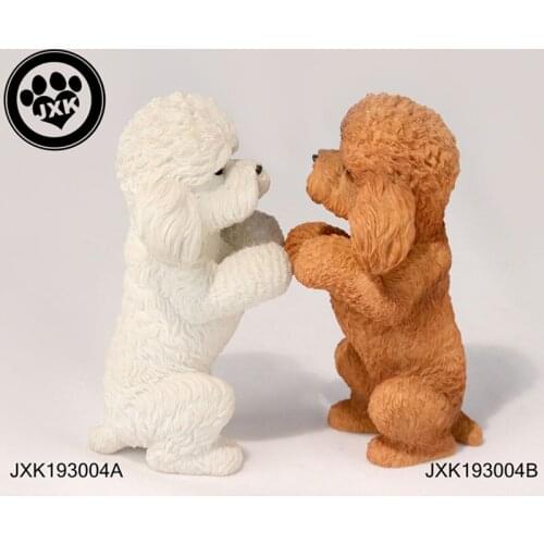 Mr.Z Resin PVD Miniature Animal Model Teddy Dog Model Toy Fit for Action Figure Toys Accessoried Little Teddy Dogs Ornaments