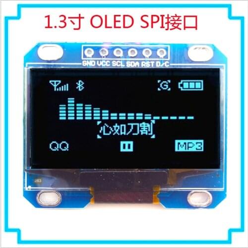 10PCS 1.3" OLED module blue color IIC I2C 128X64 1.3 inch OLED LCD LED Display Module For arduino 1.3" IIC I2C Communicate