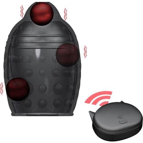 Men Wireless Remote Control Endurance Trainer Glans Massager Masturbator Cup