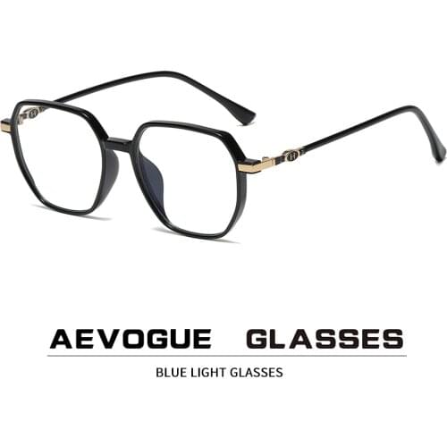 AEVOGUE New Anti-Blue Glasses Unisex Computer Mirror Metal Retro Glasses Frame Fashion Glasses AE1014