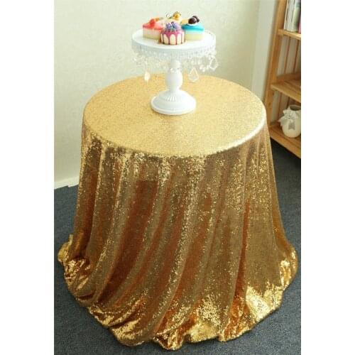 Wedding Dia:80 120 180 228 275 305cm bright sequins round party table decoration tablecloth skirt luxury Table Skirt