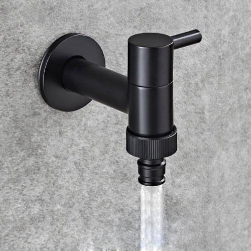 Outdoor Faucet Garden Bibcock Tap Bathroom Washing Machine Faucet /mop Faucet Single Cold Antique Bronze/Black Oil Brushed