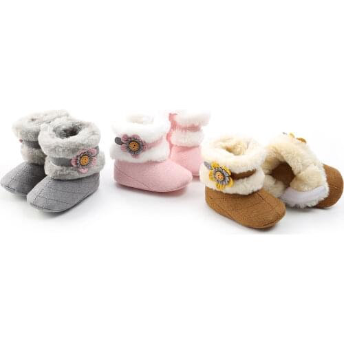 Toddler Baby Boy Girl Winter Warm Slippers Boots Prewalker Slip on Shoes 0-28M