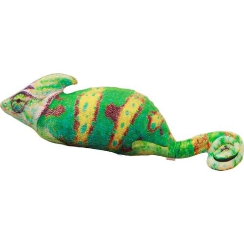 Dorimytrader 1pc Simulation Animal Chameleon Plush Toys Cartoon Stuffed Lizard Animals Pillow Doll Birthday Gift for Kids 100cm