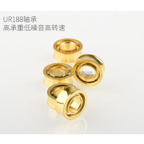 10pcs/lot Gold-plated R188KK bearings Super long idling 10 balls UR188 UR188KK bearing 6.35x12.7x4.762mm Yo-Yo Ball Bearing