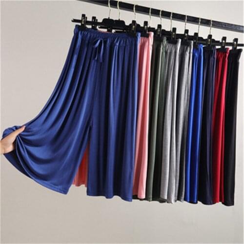 2020 Modal sleep loose under pajamas pants home wear casual long underwear elastic waist soft large size hot sale PZ2873