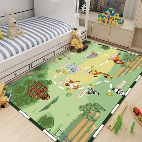 2020 Cartoon Game Printing Rug Rectangular Carpet For Childrens Baby Room Animal Game Anti-slip Household Mat Floor 1cm Carpet