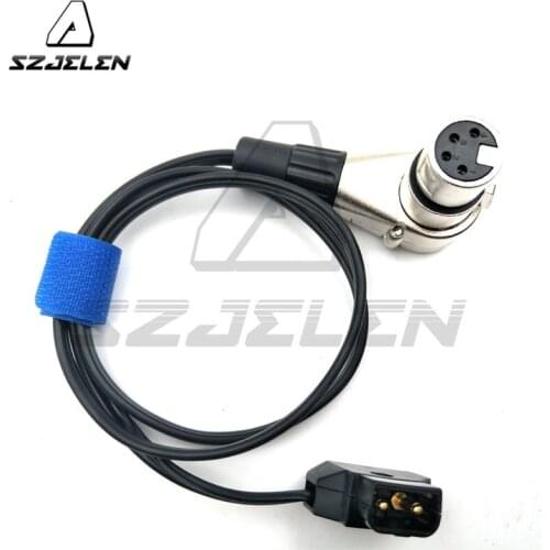 D-Tap Male to Female Angle 4-Pin XLR Cable for Power Supply Battery Adapter 0.6m