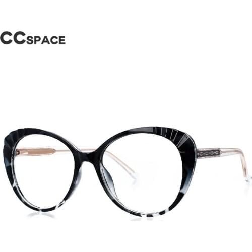 49824 Round Cat Eye Anti Blue Light Luxury Glasses Frames Men Women TR90 Fashion Computer Eyeglasses