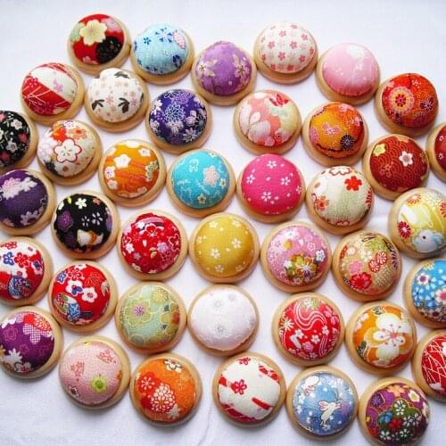 Free shipping 20pcs/lot Needle Pin Cushion handmade DIY Handcraft Tool for sewing needlework Wooden base cross stitch E01-0