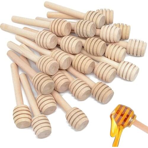 Wood Honey Dipper Sticks 100Pcs 3inch Wooden Honey Dipper Stick Honeycomb Sticks for Maple Syrup Chocolate Caramel Honey Spoons