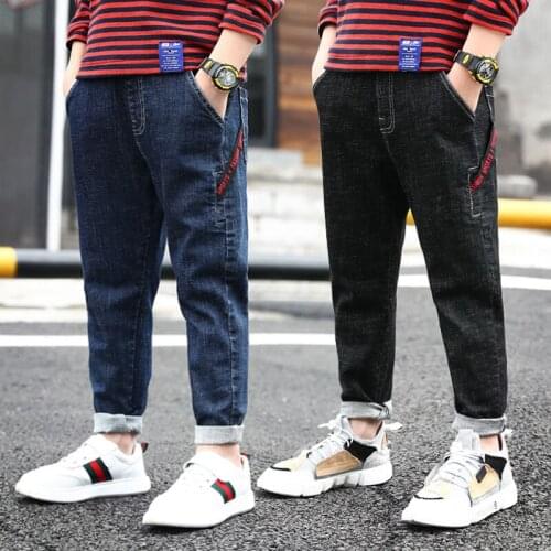 Spring Winter Kids Pants Girls Boy Jeans Thick Children Jeans for Boys Kids Baby Jeans Denim Pants Toddler Teenage Boys Clothing