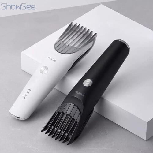 Showsee Electric Hair Clipper Trimmer Ceramic Cutter Hair Rechargeable Type-c Low Noise Hair Shaving Machine For Men Kids