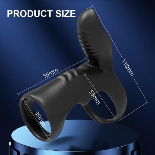 Electric Fun Ring Vibrator Male Penis Massager Ring Lock Ring Vibrator Adult Sex Toys For Men Chastity Belt Prostate Stimulato