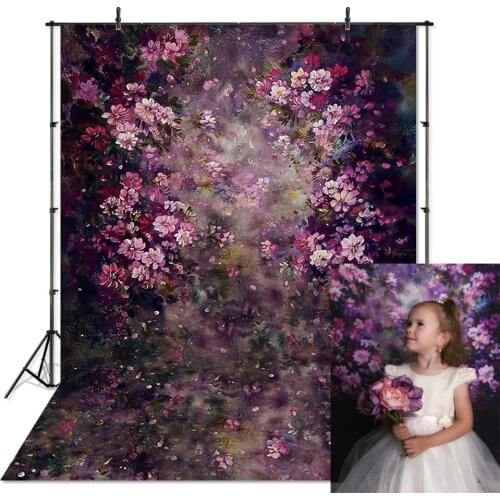 Photography Backdrop Oil Painting Flowers Floral Photo Background Studio Portraits Kids Newborns Pregnant Maternity Shoot Props