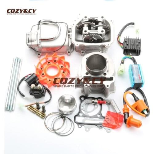 180cc EGR Big Bore Kit, Performance Coil AC CDI & A11 Cam & Fan for GY6 150cc 157QMJ 61mm Chinese Scooter